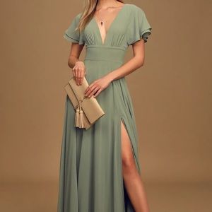 Sage Green Bridesmaid dress (Lulu’s)